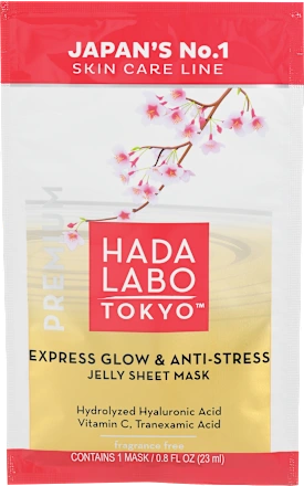Maska za lice HADA LABO Tokyo Express Glow & Anti Stress