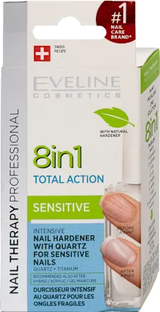 Nega noktiju EVELINE Therapy total action 8in1 zaštita za nokte sensitive 12ml