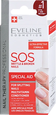 Nega noktiju EVELINE Nail therapy SOS lak za nokte protiv listanja i lomljenja 12ml