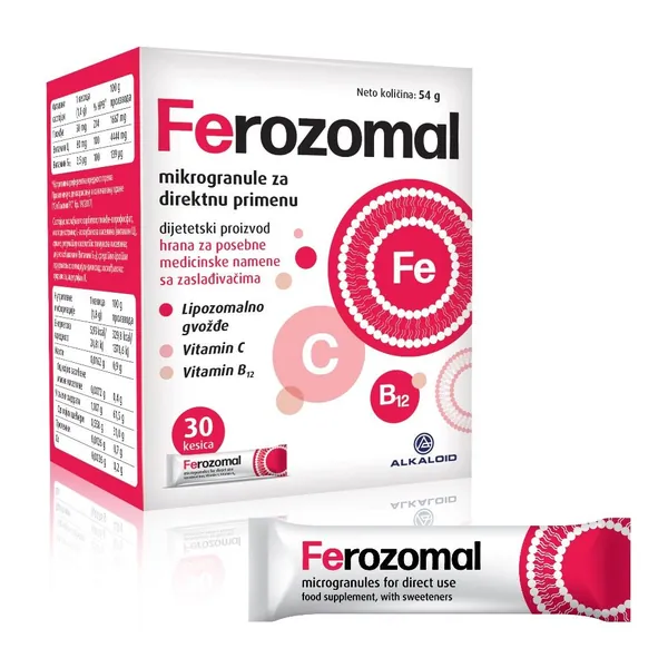 Anemija ALKALOID Ferozomal, mikrogranule za direktnu primenu - 30 kesica