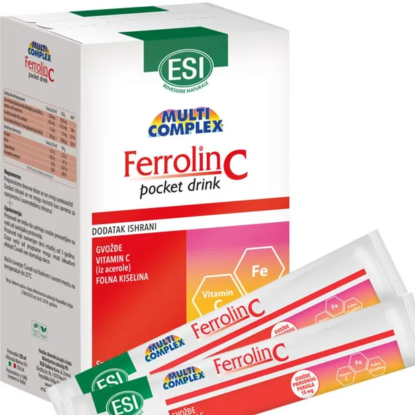 Anemija ESI Ferrolin C pocket drink 24x20 ml, rastvor