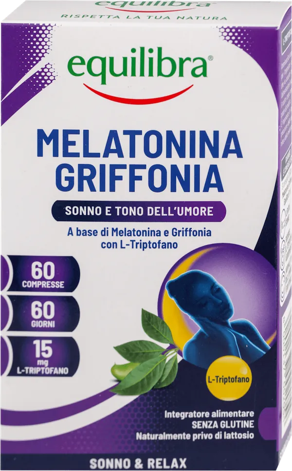Antistres i relaksacija EQUILIBRA EQ Melatonin + Griffonia 60 tableta