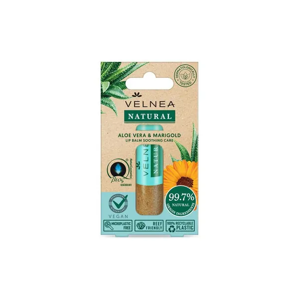 Balzam za usne VELNEA NATURAL lip balm aloe vera i neven 5,5ml