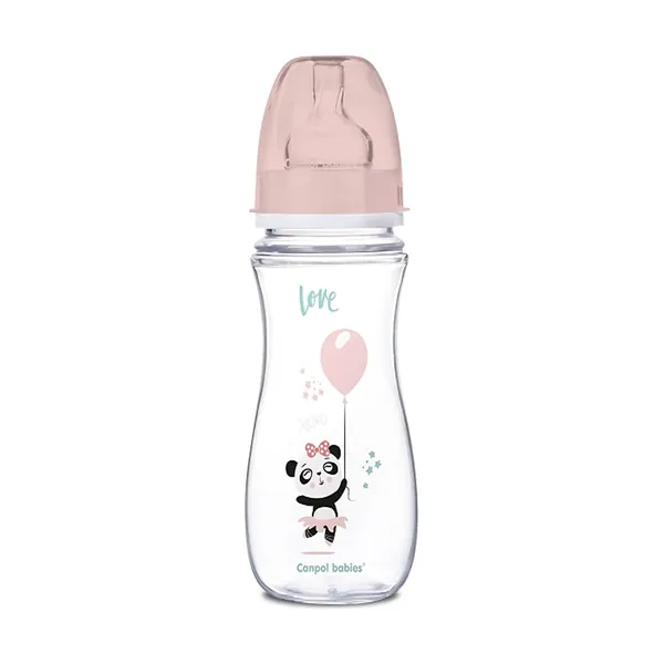 CANPOL BABIES Toys Doll Anti-colic flašica 300ml roze