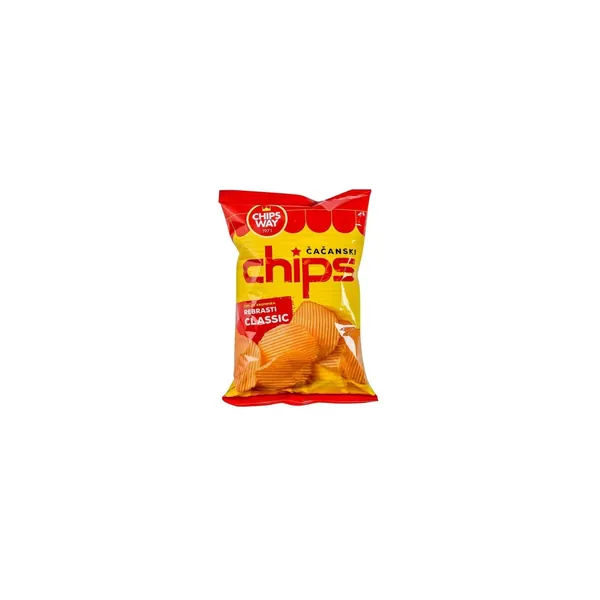 Čips ČAČANSKI classic rebrasti 90g