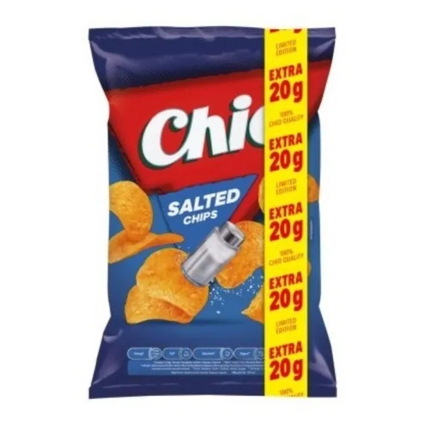 Čips CHIO salted 130g+20g gratis
