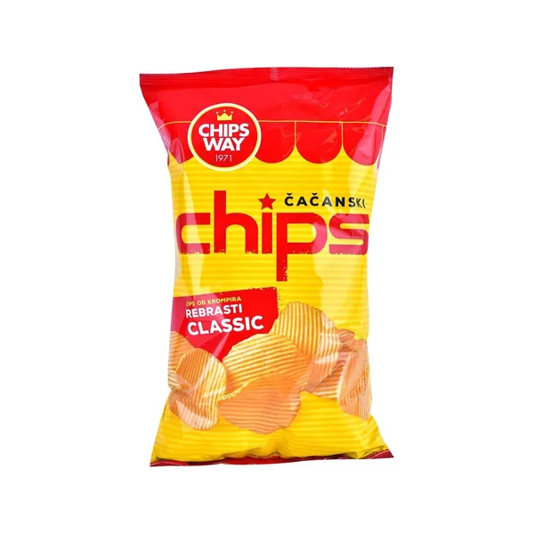 Čips CHIPS WAY classic rebrasti 280g
