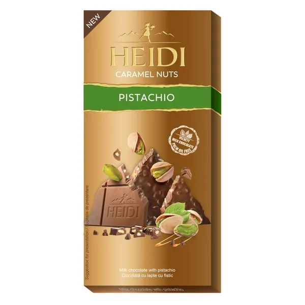 Čokolada HEIDI mlečna sa pistaćima 80g
