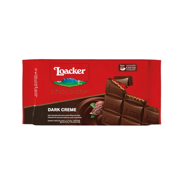 Čokolada LOACKER 60% tamna kakao delova 87g