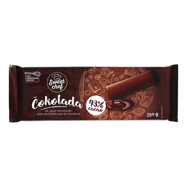 Čokolada za kuvanje SWEET CHEF 43% 350g
