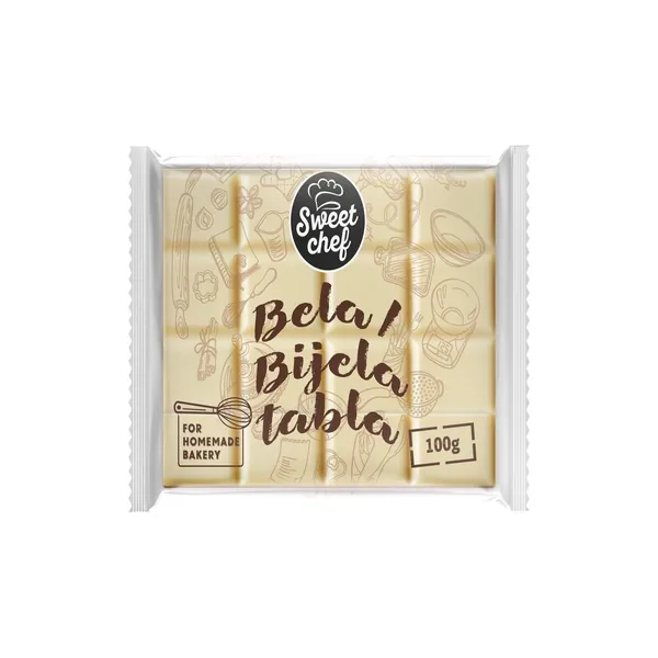 Čokolada za kuvanje SWEET CHEF bela 100g