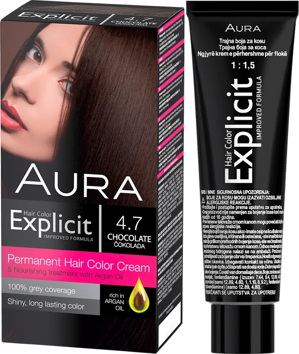 Farba za kosu AURA EXPLICIT 4.7 - Čokolada, 1 kom