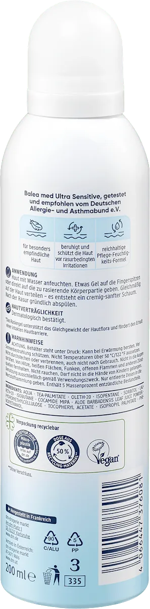 Gel za brijanje BALEA MED Ultra sensitive 200ml