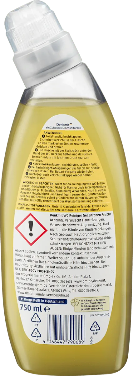 Gel za čišćenje DENKMIT limun 750ml