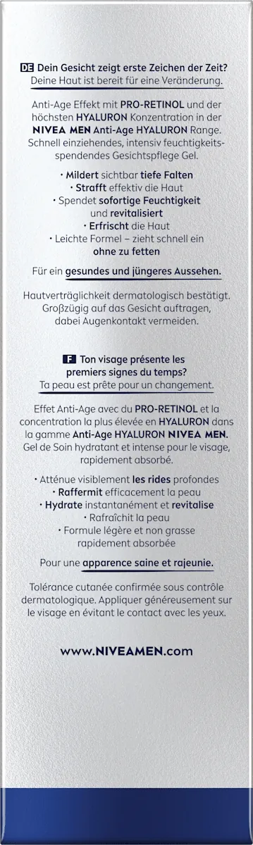 Gel za čišćenje lica NIVEA MEN Hyaluron Active age 50ml