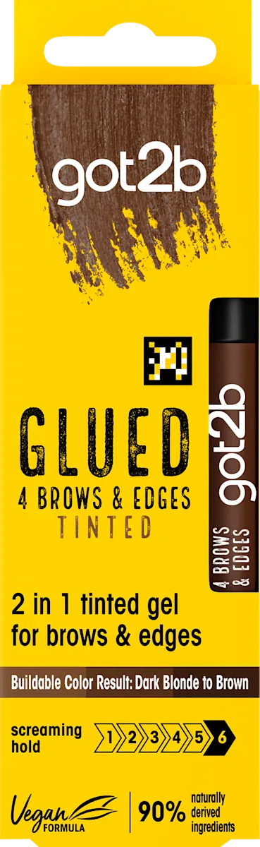 Gel za oblikovanje kose GOT2B Glued gel za obrve i kosu, braon 16ml