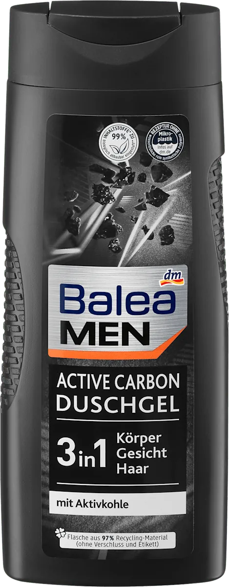 Gel za tuširanje BALEA MEN Active carbon 3u1 300ml
