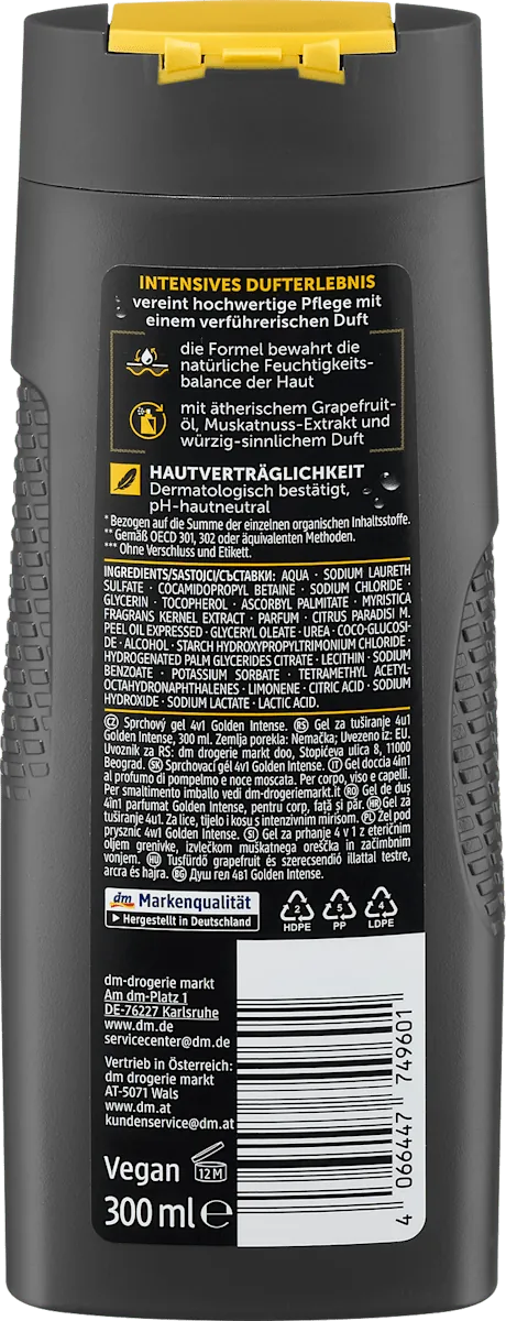 Gel za tuširanje BALEA MEN Golden intense 4u1 300ml