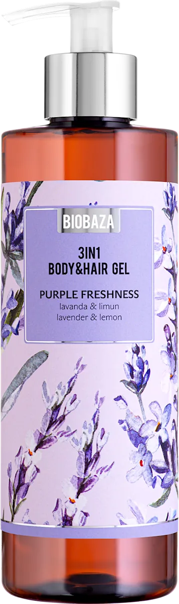 Gel za tuširanje BIOBAZA 3u1 lavanda limun 400ml