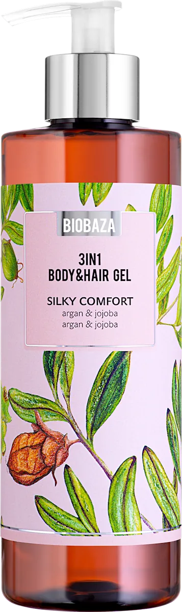 Gel za tuširanje BIOBAZA 3u1 silky comfort 400ml