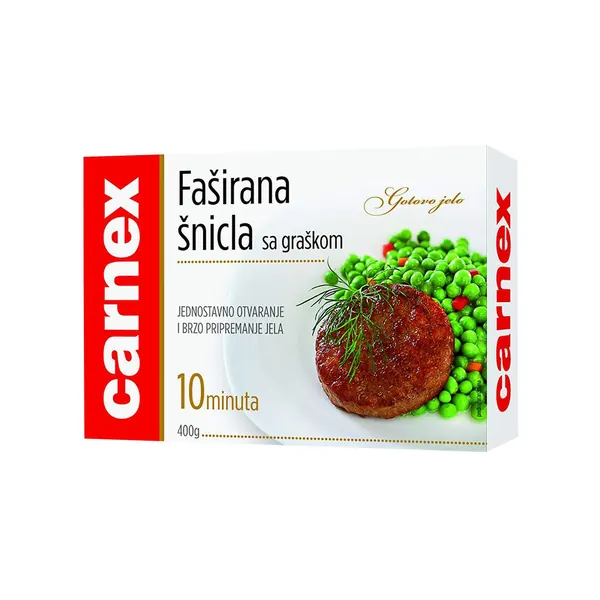 Gotova jela CARNEX Faširana šnicla sa graškom 400g