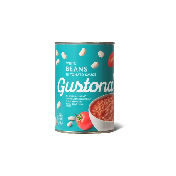 Gotova jela GUSTONA pasulj u paradajz sosu 420g