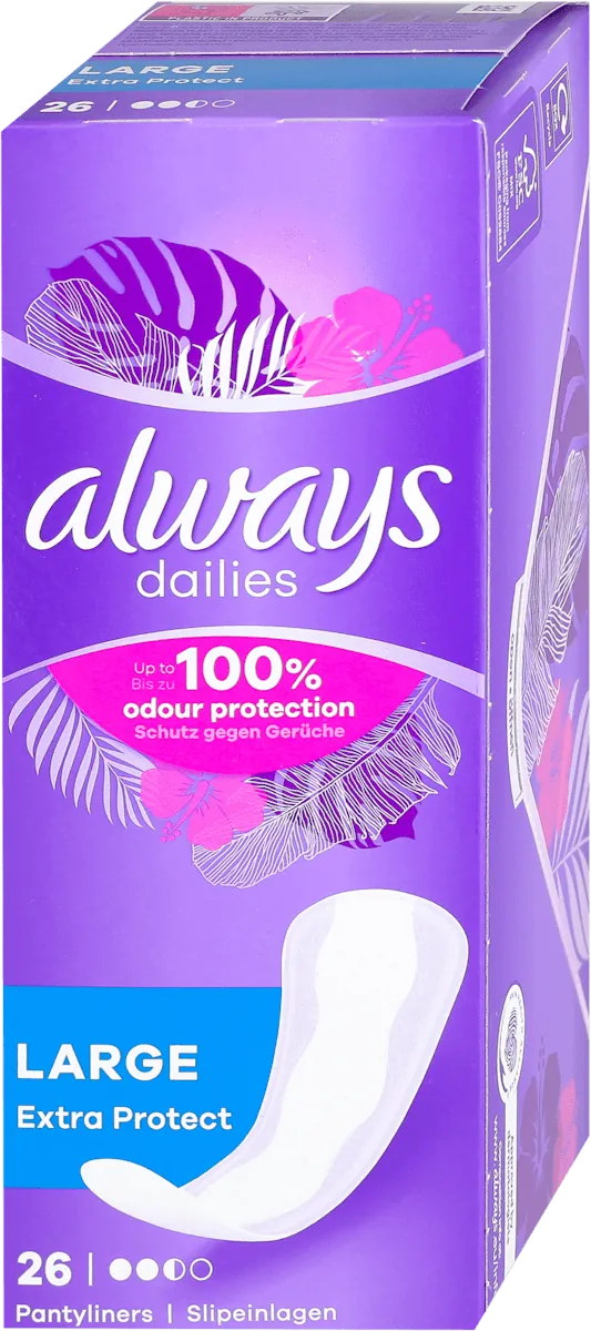 Higijenski ulošci ALWAYS Extra protect large dnevni 26kom