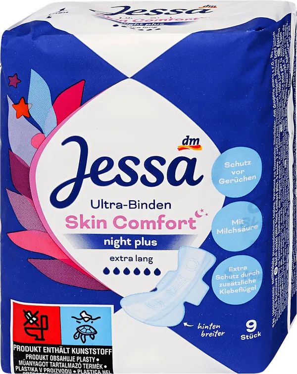 Higijenski ulošci JESSA Skin comfort noćni ciklusni 9kom