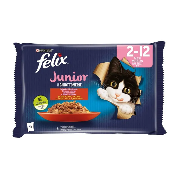 Hrana za mačke FELIX Multipack junior govedina i piletina 4x85g