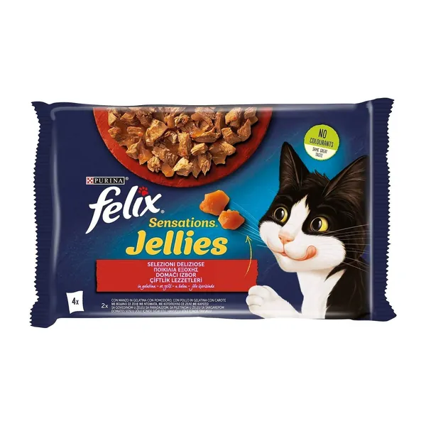 Hrana za mačke FELIX Sensations govedina i piletina 4x85g
