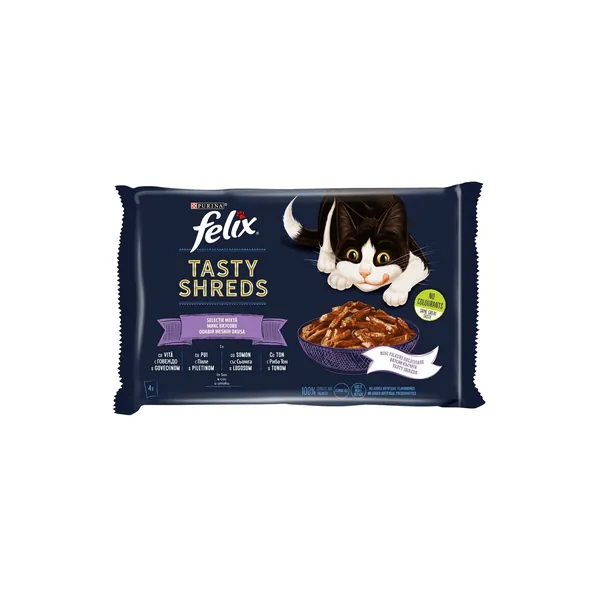 Hrana za mačke FELIX tasty shreds mix 4x80g