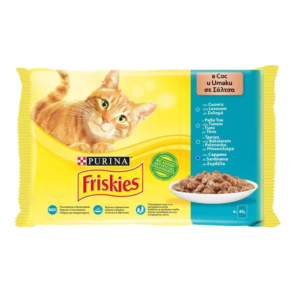 Hrana za mačke FRISKIES preliv za mačke riba 4x85g