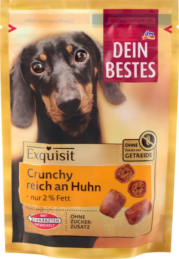 Hrana za pse DEIN BESTES Exquisit hrana za odrasle pse crunchy piletina 80g