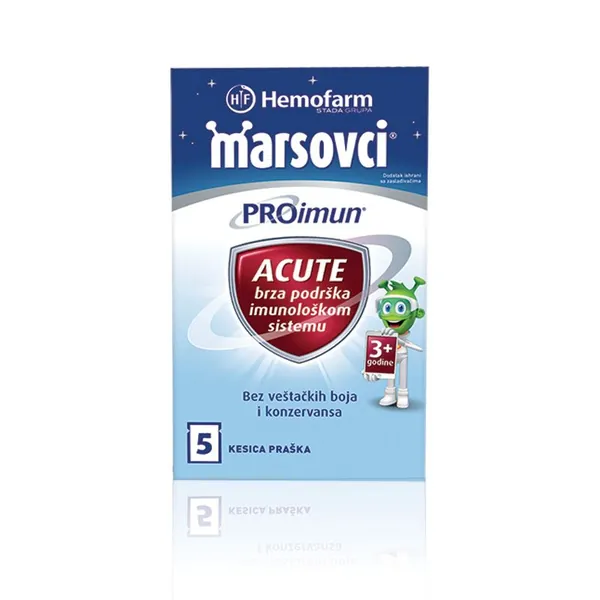 Imunitet HEMOFARM MARSOVCIÂ® PROimun ACUTE brza podrška imunološkom sistemu, 5 kesica praška