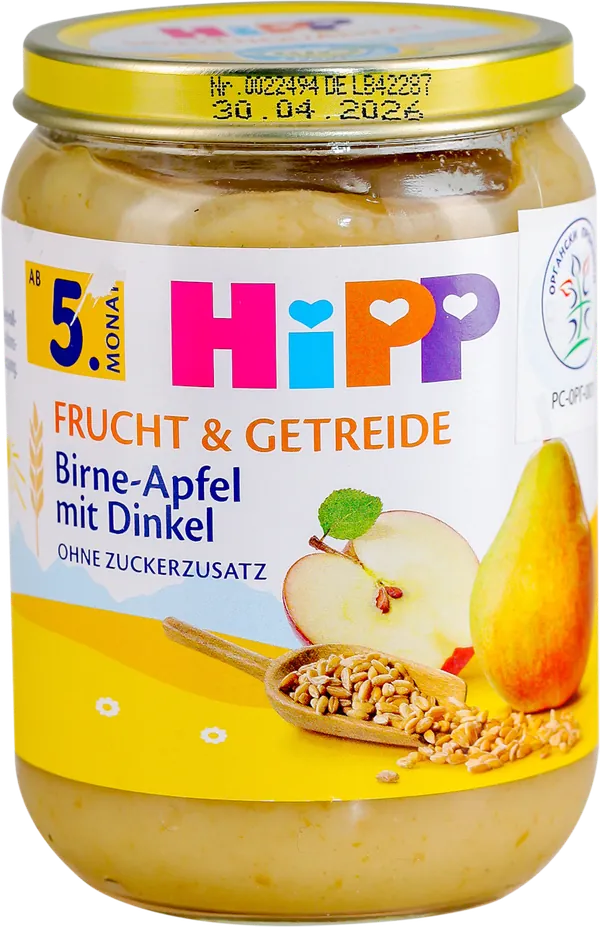 Kašice HIPP bio kašica voće i žitarice - kruška i jabuka sa speltom 190g