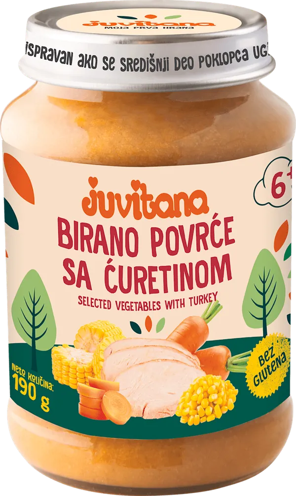 Kašice JUVITANA kašica od biranog povrća sa ćuretinom 190g