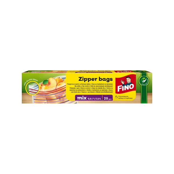 Kese za zamrzivač FINO zipper bags 0,5l/1l/2l 25kom