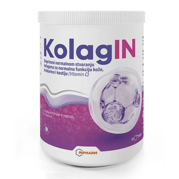Kosti, zglobovi i mišići INPHARM DIET KolagIN kolagen u prahu 25 doza, 252g