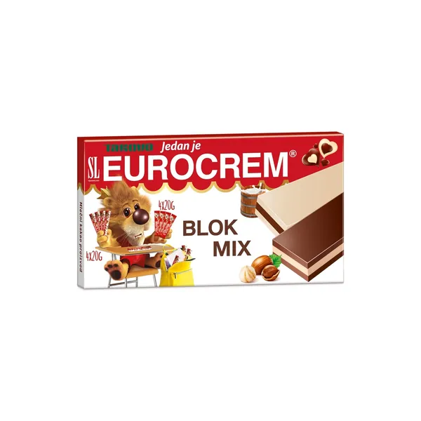 Krem tabla SWISSLION EUROCREAM blok mix 160g
