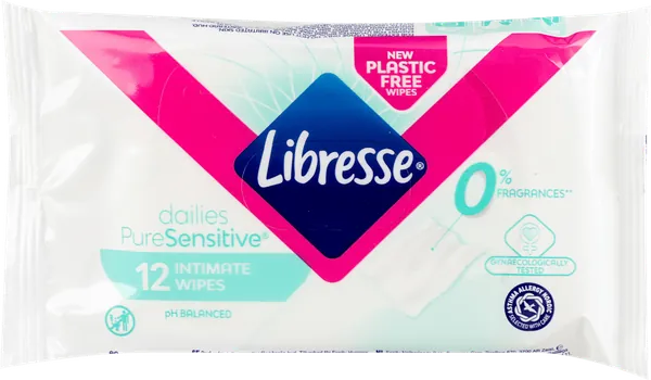 Maramice za negu intimne regije LIBRESSE Pure sensitive 12kom