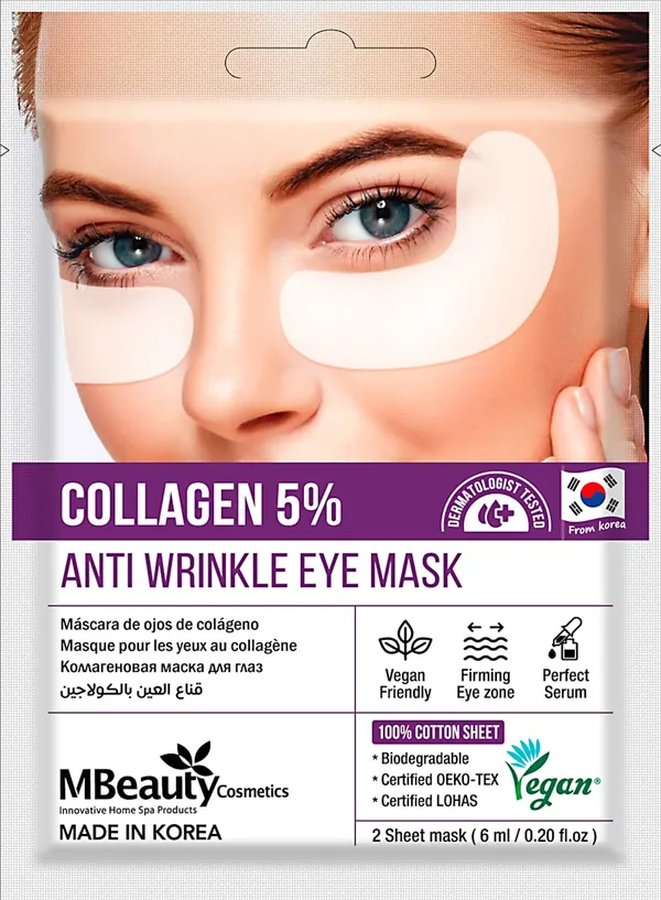 Maska za lice MBEAUTY maska za predeo ispod očiju sa kolagenom, 6ml