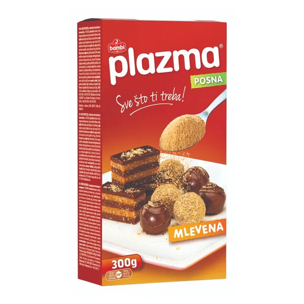 Mleveni keks PLAZMA posna 300g