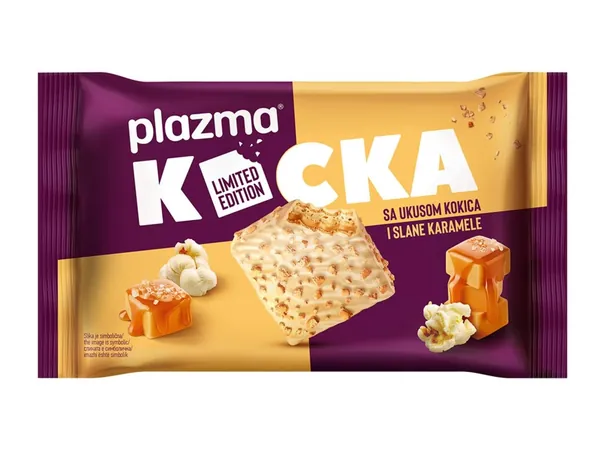 Napolitanka PLAZMA kocka slana karamela i kokice 67,5g