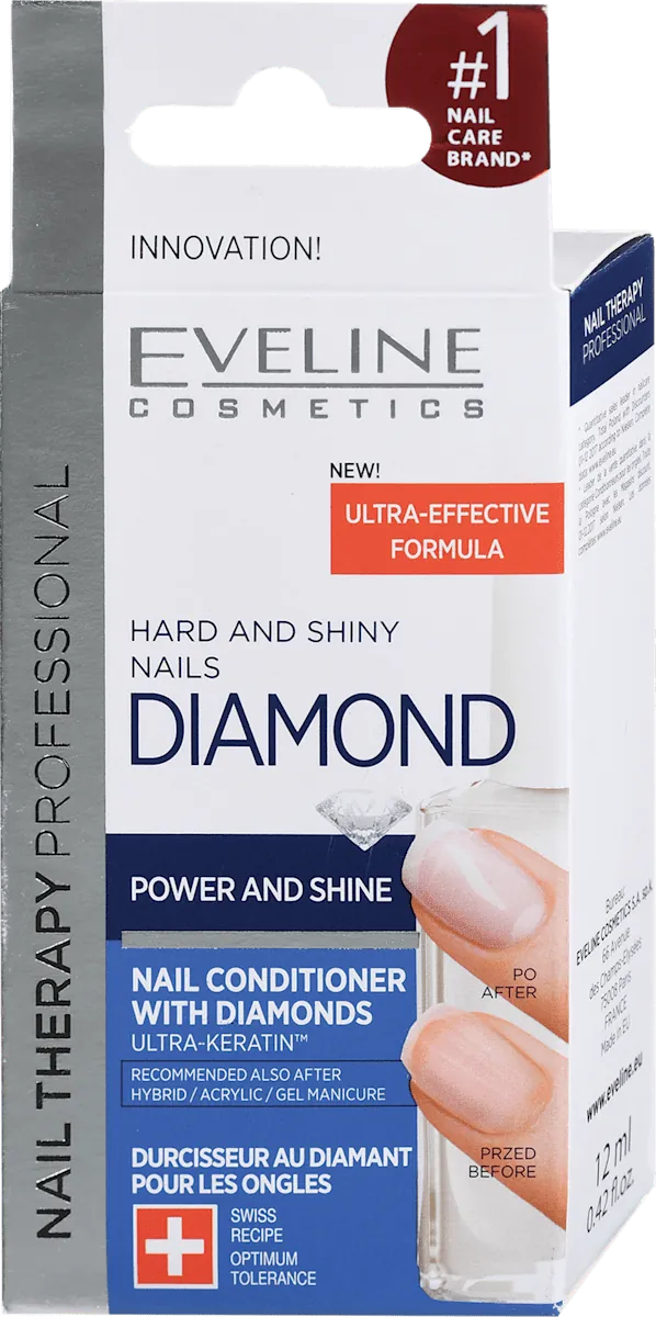 Nega noktiju EVELINE nail therapy diamond Hard&Shiny Nails 12ml