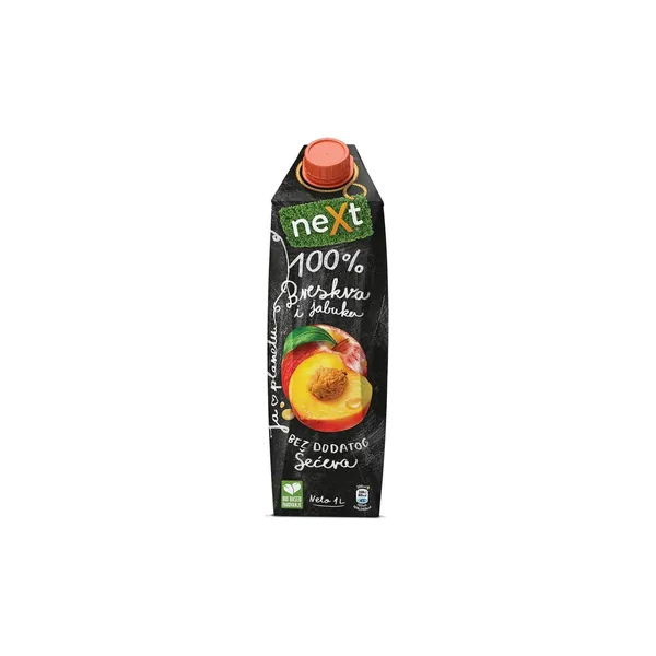 Negazirani sok NEXT PREMIUM breskva 1l