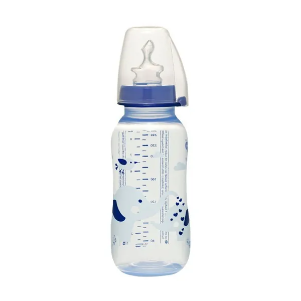 NIP Trendy Boy flašica 250ml plava i silikonska cucla (0-6m)