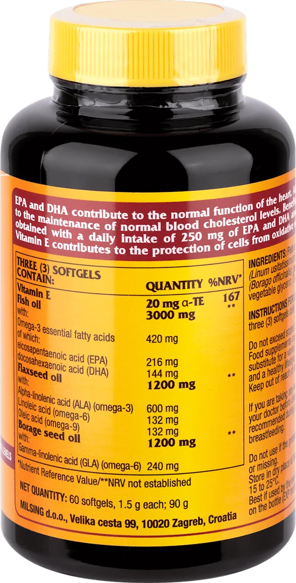 Omega preparati NATURAL WEALTH-NW Natural Wealth Omega 3-6-9, 60 kapsula