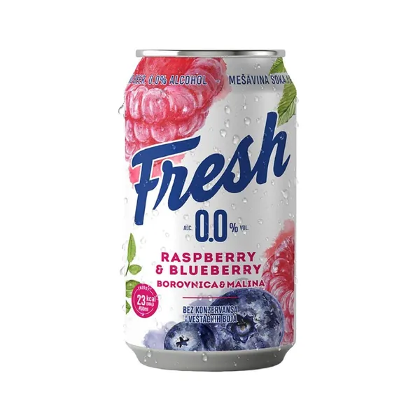 Pivo sa ukusom JELEN Fresh malina borovnica 0% 0,33l