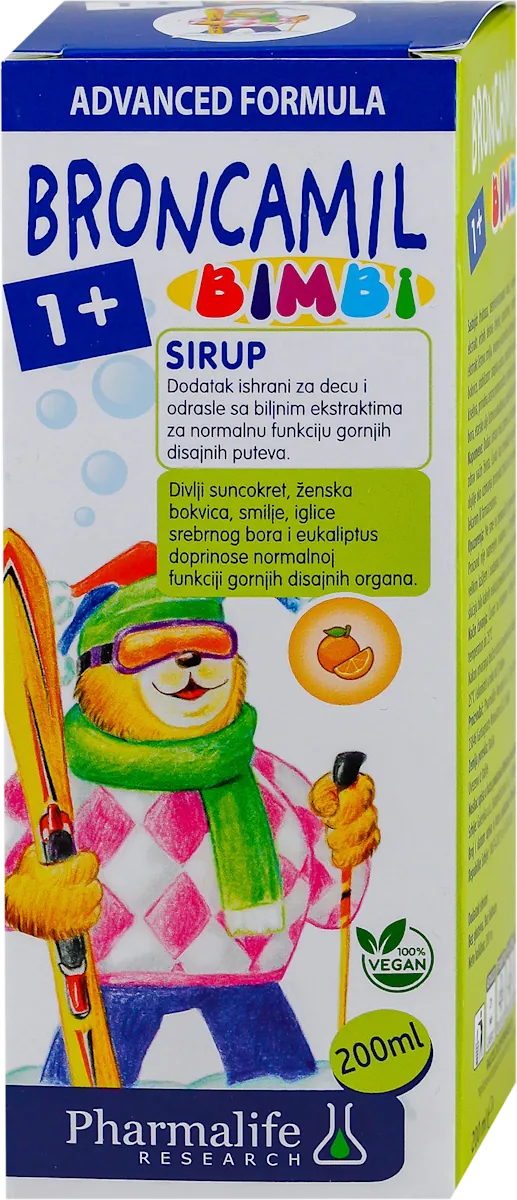 Preparati za decu PHARMALIFE broncamil bimbi 1+ sirup 200ml