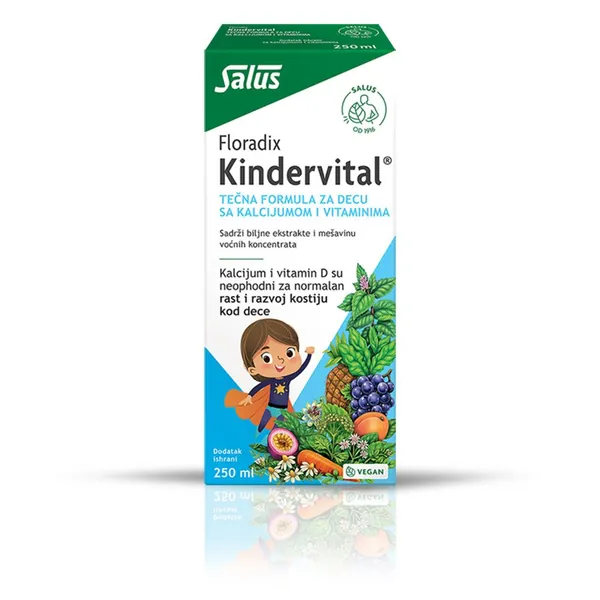 Preparati za decu SALUS Floradix KindervitalÂ® tečna formula za decu sa kalcijumom i vitaminima, 250ml
